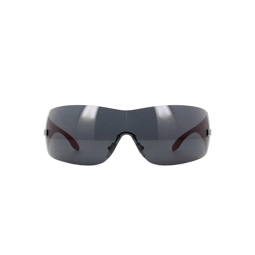 New Versace VE2054 100187 Oversized Shield Sunglasses in Black Authentic